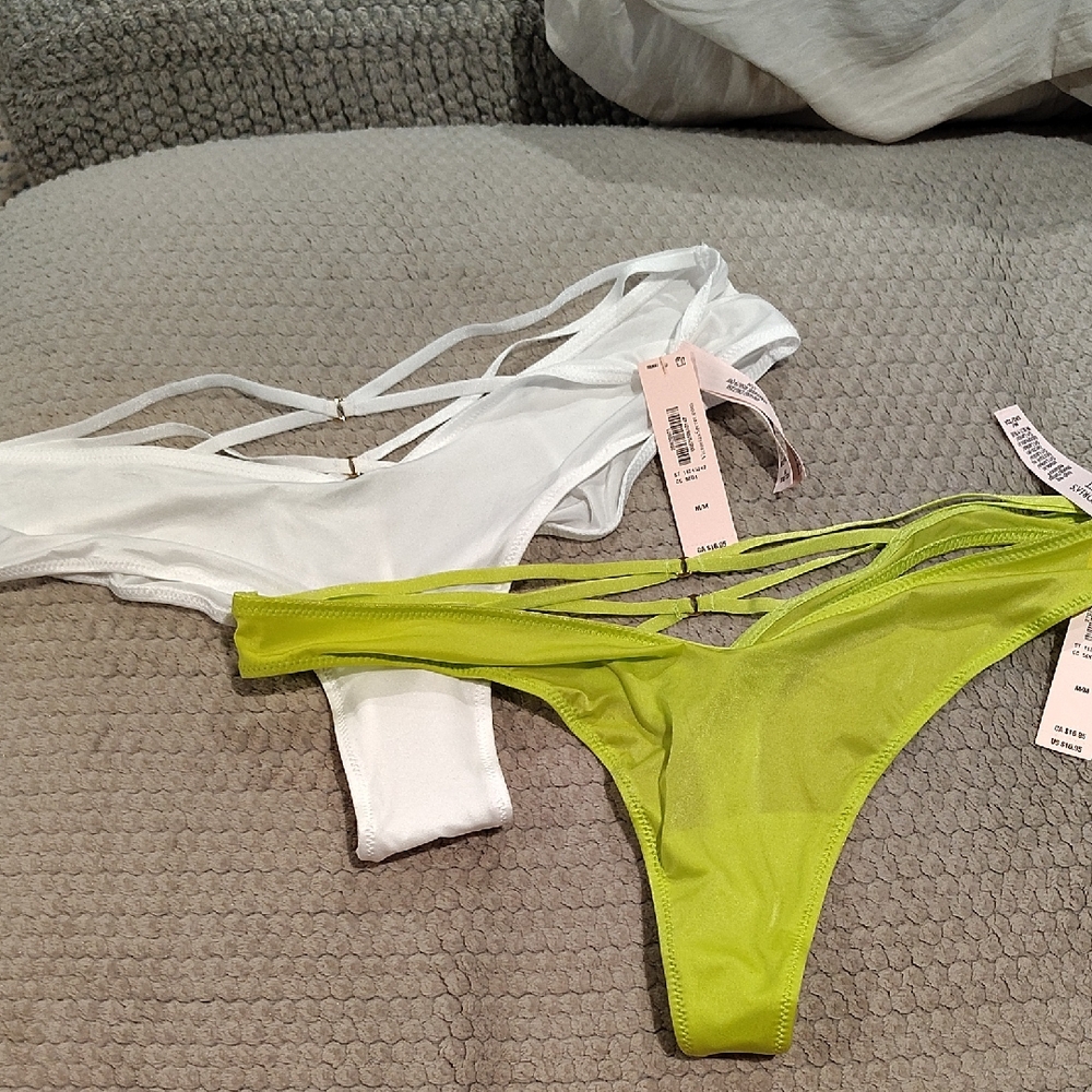 Victoria's Secret White and Lime Panties